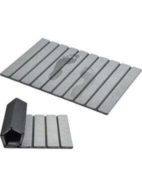 AWW Foldable Stone Bathmat Quick-Dry Mat Non-Slip & Super Absorbent 23.6"x 15.5"